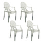 Contemporary Style Kitchen Dining Chairs Plastic Dining Arm Side Chairs Light Green 4 Piece Set Clearhalo ' kitchen&dining_furn' 'Dining Chairs' 'Dining Tables & Seating' 'dining_chair' 'furn' 'furn_dining_chair' 'Furniture' 'furniture_dining_chair' 'Kitchen & Dining Furniture' 'kitchen' 4066222