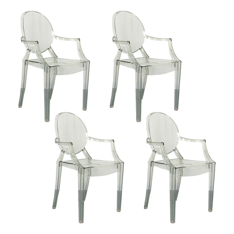 Contemporary Style Kitchen Dining Chairs Plastic Dining Arm Side Chairs Light Green 4 Piece Set Clearhalo ' kitchen&dining_furn' 'Dining Chairs' 'Dining Tables & Seating' 'dining_chair' 'furn' 'furn_dining_chair' 'Furniture' 'furniture_dining_chair' 'Kitchen & Dining Furniture' 'kitchen' 4066222