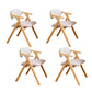 Modern Rubberwood Chairs Set Open Back Folding Side Kitchen Dining Chair Cream Gray 4 Piece Set Clearhalo ' kitchen&dining_furn' 'Dining Chairs' 'Dining Tables & Seating' 'dining_chair' 'furn' 'furn_dining_chair' 'Furniture' 'furniture_dining_chair' 'Kitchen & Dining Furniture' 'kitchen' 4066240