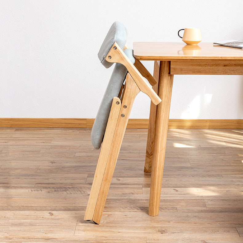 Modern Rubberwood Chairs Set Open Back Folding Side Kitchen Dining Chair Clearhalo ' kitchen&dining_furn' 'Dining Chairs' 'Dining Tables & Seating' 'dining_chair' 'furn' 'furn_dining_chair' 'Furniture' 'furniture_dining_chair' 'Kitchen & Dining Furniture' 'kitchen' 4066241