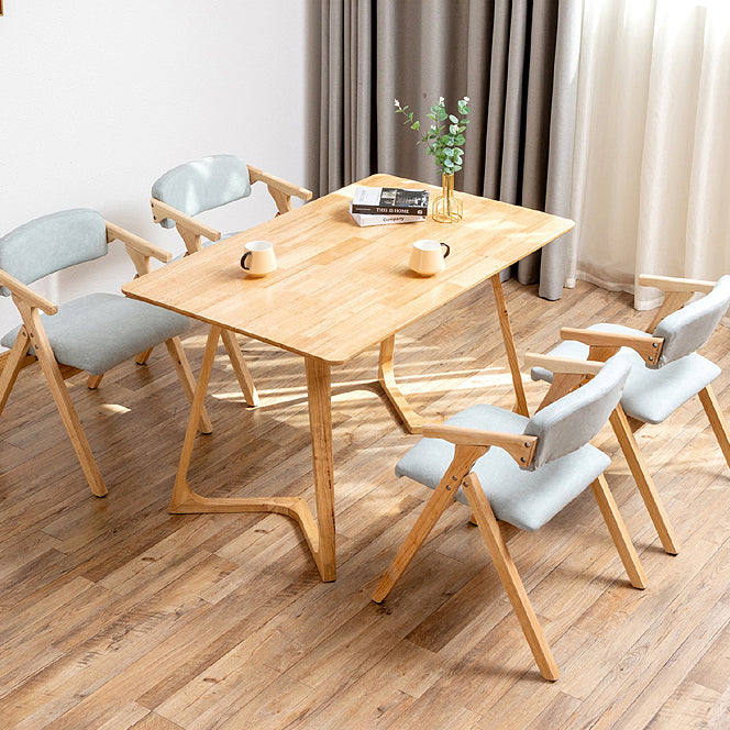 Modern Rubberwood Chairs Set Open Back Folding Side Kitchen Dining Chair Clearhalo ' kitchen&dining_furn' 'Dining Chairs' 'Dining Tables & Seating' 'dining_chair' 'furn' 'furn_dining_chair' 'Furniture' 'furniture_dining_chair' 'Kitchen & Dining Furniture' 'kitchen' 4066242