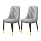 Scandinavian Home Side Chair Upholstered Parsons Back Metal Dining Room Chair Grey 2 Piece Set Brass Gold Clearhalo ' kitchen&dining_furn' 'Dining Chairs' 'Dining Tables & Seating' 'dining_chair' 'furn' 'furn_dining_chair' 'Furniture' 'furniture_dining_chair' 'Kitchen & Dining Furniture' 'kitchen' 4066255