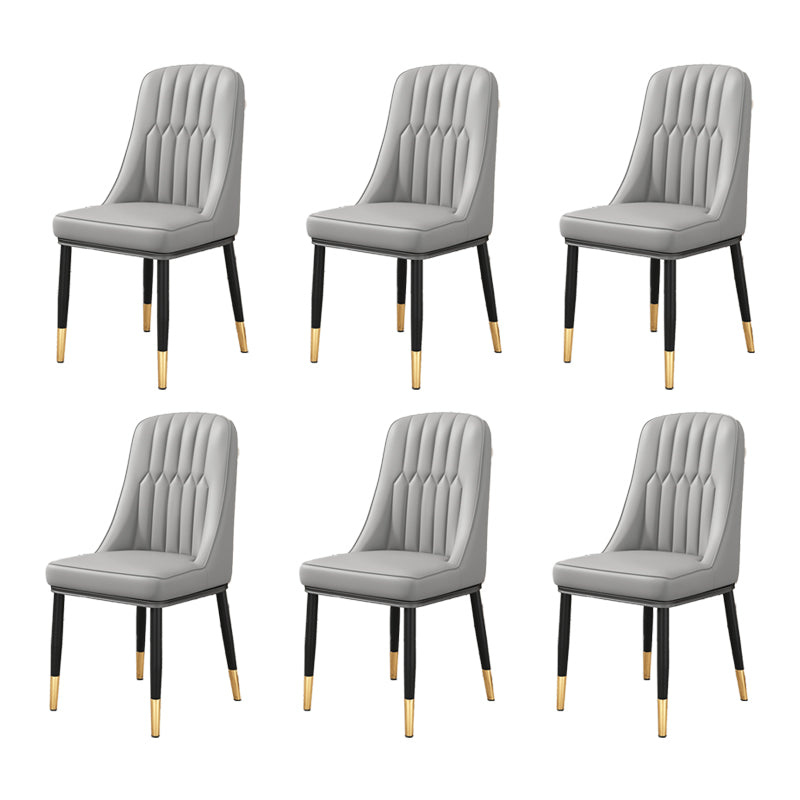 Scandinavian Home Side Chair Upholstered Parsons Back Metal Dining Room Chair Grey 6 Piece Set Brass Gold Clearhalo ' kitchen&dining_furn' 'Dining Chairs' 'Dining Tables & Seating' 'dining_chair' 'furn' 'furn_dining_chair' 'Furniture' 'furniture_dining_chair' 'Kitchen & Dining Furniture' 'kitchen' 4066259