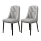Scandinavian Home Side Chair Upholstered Parsons Back Metal Dining Room Chair Grey 2 Piece Set Black Clearhalo ' kitchen&dining_furn' 'Dining Chairs' 'Dining Tables & Seating' 'dining_chair' 'furn' 'furn_dining_chair' 'Furniture' 'furniture_dining_chair' 'Kitchen & Dining Furniture' 'kitchen' 4066261