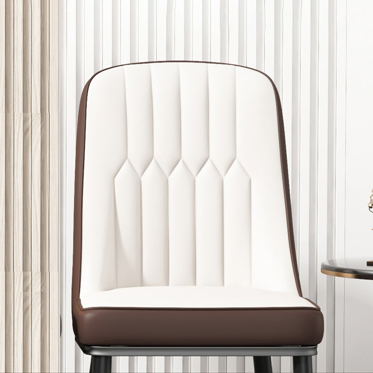 Scandinavian Home Side Chair Upholstered Parsons Back Metal Dining Room Chair Clearhalo ' kitchen&dining_furn' 'Dining Chairs' 'Dining Tables & Seating' 'dining_chair' 'furn' 'furn_dining_chair' 'Furniture' 'furniture_dining_chair' 'Kitchen & Dining Furniture' 'kitchen' 4066264