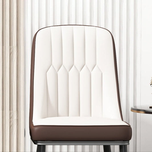 Scandinavian Home Side Chair Upholstered Parsons Back Metal Dining Room Chair Clearhalo ' kitchen&dining_furn' 'Dining Chairs' 'Dining Tables & Seating' 'dining_chair' 'furn' 'furn_dining_chair' 'Furniture' 'furniture_dining_chair' 'Kitchen & Dining Furniture' 'kitchen' 4066264