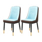 Scandinavian Home Side Chair Upholstered Parsons Back Metal Dining Room Chair Blue-Brown 2 Piece Set Brass Gold Clearhalo ' kitchen&dining_furn' 'Dining Chairs' 'Dining Tables & Seating' 'dining_chair' 'furn' 'furn_dining_chair' 'Furniture' 'furniture_dining_chair' 'Kitchen & Dining Furniture' 'kitchen' 4066266