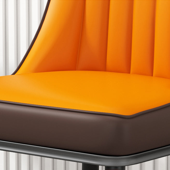 Scandinavian Home Side Chair Upholstered Parsons Back Metal Dining Room Chair Clearhalo ' kitchen&dining_furn' 'Dining Chairs' 'Dining Tables & Seating' 'dining_chair' 'furn' 'furn_dining_chair' 'Furniture' 'furniture_dining_chair' 'Kitchen & Dining Furniture' 'kitchen' 4066267