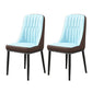 Scandinavian Home Side Chair Upholstered Parsons Back Metal Dining Room Chair Blue-Brown 2 Piece Set Black Clearhalo ' kitchen&dining_furn' 'Dining Chairs' 'Dining Tables & Seating' 'dining_chair' 'furn' 'furn_dining_chair' 'Furniture' 'furniture_dining_chair' 'Kitchen & Dining Furniture' 'kitchen' 4066271