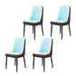 Scandinavian Home Side Chair Upholstered Parsons Back Metal Dining Room Chair Blue-Brown 4 Piece Set Black Clearhalo ' kitchen&dining_furn' 'Dining Chairs' 'Dining Tables & Seating' 'dining_chair' 'furn' 'furn_dining_chair' 'Furniture' 'furniture_dining_chair' 'Kitchen & Dining Furniture' 'kitchen' 4066272