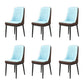 Scandinavian Home Side Chair Upholstered Parsons Back Metal Dining Room Chair Blue-Brown 6 Piece Set Black Clearhalo ' kitchen&dining_furn' 'Dining Chairs' 'Dining Tables & Seating' 'dining_chair' 'furn' 'furn_dining_chair' 'Furniture' 'furniture_dining_chair' 'Kitchen & Dining Furniture' 'kitchen' 4066273