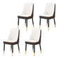 Scandinavian Home Side Chair Upholstered Parsons Back Metal Dining Room Chair Coffee-White 4 Piece Set Brass Gold Clearhalo ' kitchen&dining_furn' 'Dining Chairs' 'Dining Tables & Seating' 'dining_chair' 'furn' 'furn_dining_chair' 'Furniture' 'furniture_dining_chair' 'Kitchen & Dining Furniture' 'kitchen' 4066275