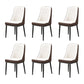 Scandinavian Home Side Chair Upholstered Parsons Back Metal Dining Room Chair Coffee-White 6 Piece Set Black Clearhalo ' kitchen&dining_furn' 'Dining Chairs' 'Dining Tables & Seating' 'dining_chair' 'furn' 'furn_dining_chair' 'Furniture' 'furniture_dining_chair' 'Kitchen & Dining Furniture' 'kitchen' 4066279