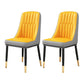 Scandinavian Home Side Chair Upholstered Parsons Back Metal Dining Room Chair Yellow-Gray 2 Piece Set Brass Gold Clearhalo ' kitchen&dining_furn' 'Dining Chairs' 'Dining Tables & Seating' 'dining_chair' 'furn' 'furn_dining_chair' 'Furniture' 'furniture_dining_chair' 'Kitchen & Dining Furniture' 'kitchen' 4066280