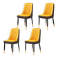Scandinavian Home Side Chair Upholstered Parsons Back Metal Dining Room Chair Coffee-Yellow 4 Piece Set Brass Gold Clearhalo ' kitchen&dining_furn' 'Dining Chairs' 'Dining Tables & Seating' 'dining_chair' 'furn' 'furn_dining_chair' 'Furniture' 'furniture_dining_chair' 'Kitchen & Dining Furniture' 'kitchen' 4066290
