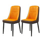 Scandinavian Home Side Chair Upholstered Parsons Back Metal Dining Room Chair Orange 2 Piece Set Black Clearhalo ' kitchen&dining_furn' 'Dining Chairs' 'Dining Tables & Seating' 'dining_chair' 'furn' 'furn_dining_chair' 'Furniture' 'furniture_dining_chair' 'Kitchen & Dining Furniture' 'kitchen' 4066292