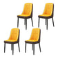 Scandinavian Home Side Chair Upholstered Parsons Back Metal Dining Room Chair Coffee-Yellow 4 Piece Set Black Clearhalo ' kitchen&dining_furn' 'Dining Chairs' 'Dining Tables & Seating' 'dining_chair' 'furn' 'furn_dining_chair' 'Furniture' 'furniture_dining_chair' 'Kitchen & Dining Furniture' 'kitchen' 4066296