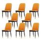 Scandinavian Style Metal Dining Chair Dining Room Solid Back Armless Chair Khaki-Orange 8 Piece Set Black Gold Clearhalo ' kitchen&dining_furn' 'Dining Chairs' 'Dining Tables & Seating' 'dining_chair' 'furn' 'furn_dining_chair' 'Furniture' 'furniture_dining_chair' 'Kitchen & Dining Furniture' 'kitchen' 4066306