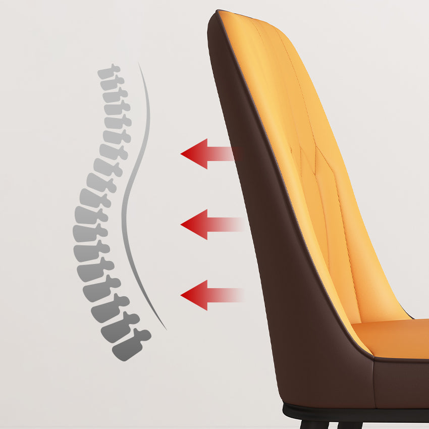 Scandinavian Style Metal Dining Chair Dining Room Solid Back Armless Chair Clearhalo ' kitchen&dining_furn' 'Dining Chairs' 'Dining Tables & Seating' 'dining_chair' 'furn' 'furn_dining_chair' 'Furniture' 'furniture_dining_chair' 'Kitchen & Dining Furniture' 'kitchen' 4066312