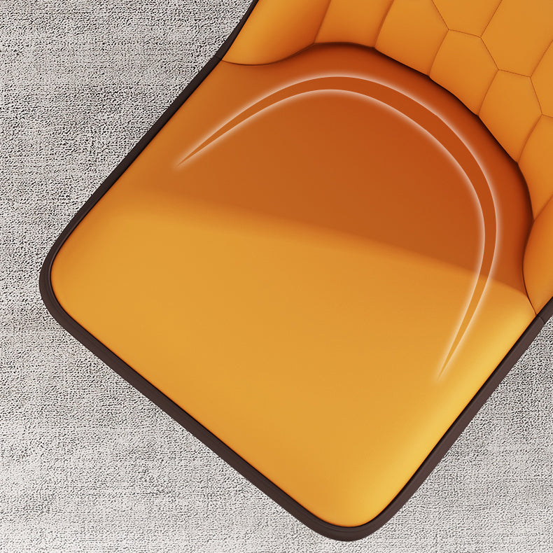 Scandinavian Style Metal Dining Chair Dining Room Solid Back Armless Chair Clearhalo ' kitchen&dining_furn' 'Dining Chairs' 'Dining Tables & Seating' 'dining_chair' 'furn' 'furn_dining_chair' 'Furniture' 'furniture_dining_chair' 'Kitchen & Dining Furniture' 'kitchen' 4066313