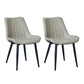 Indoor Scandinavian Side Chair Metal Upholstered Solid Back Dining Room Chair Light Gray 2 Piece Set Black Clearhalo ' kitchen&dining_furn' 'Dining Chairs' 'Dining Tables & Seating' 'dining_chair' 'furn' 'furn_dining_chair' 'Furniture' 'furniture_dining_chair' 'Kitchen & Dining Furniture' 'kitchen' 4066333