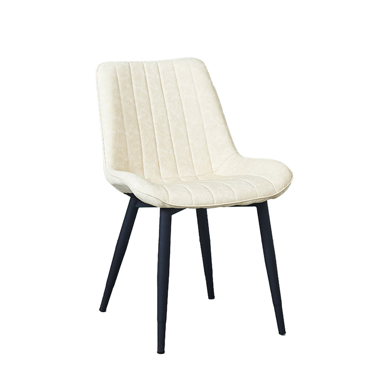 Indoor Scandinavian Side Chair Metal Upholstered Solid Back Dining Room Chair Clearhalo ' kitchen&dining_furn' 'Dining Chairs' 'Dining Tables & Seating' 'dining_chair' 'furn' 'furn_dining_chair' 'Furniture' 'furniture_dining_chair' 'Kitchen & Dining Furniture' 'kitchen' 4066339