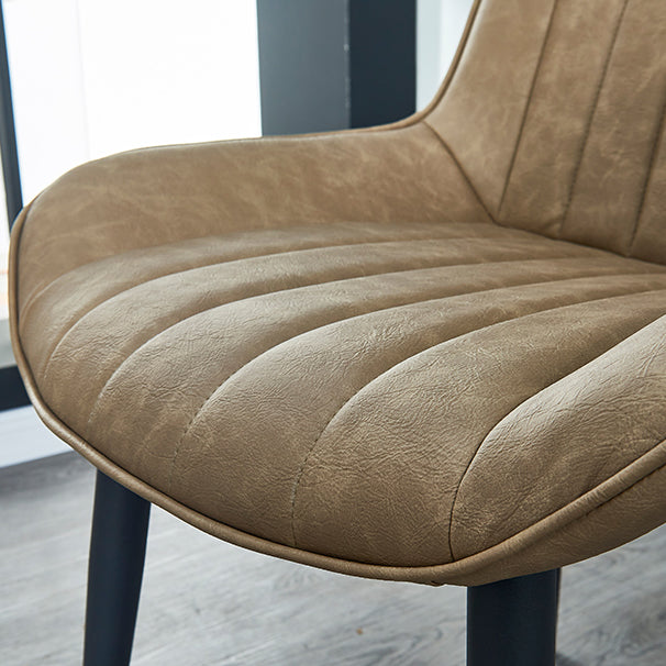 Indoor Scandinavian Side Chair Metal Upholstered Solid Back Dining Room Chair Clearhalo ' kitchen&dining_furn' 'Dining Chairs' 'Dining Tables & Seating' 'dining_chair' 'furn' 'furn_dining_chair' 'Furniture' 'furniture_dining_chair' 'Kitchen & Dining Furniture' 'kitchen' 4066341