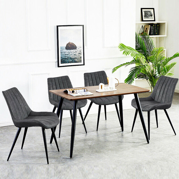 Indoor Scandinavian Side Chair Metal Upholstered Solid Back Dining Room Chair Clearhalo ' kitchen&dining_furn' 'Dining Chairs' 'Dining Tables & Seating' 'dining_chair' 'furn' 'furn_dining_chair' 'Furniture' 'furniture_dining_chair' 'Kitchen & Dining Furniture' 'kitchen' 4066353