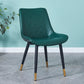 Indoor Scandinavian Side Chair Metal Upholstered Solid Back Dining Room Chair Blackish Green 1 Piece Brass Gold Clearhalo ' kitchen&dining_furn' 'Dining Chairs' 'Dining Tables & Seating' 'dining_chair' 'furn' 'furn_dining_chair' 'Furniture' 'furniture_dining_chair' 'Kitchen & Dining Furniture' 'kitchen' 4066380