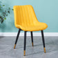Indoor Scandinavian Side Chair Metal Upholstered Solid Back Dining Room Chair Yellow 1 Piece Brass Gold Clearhalo ' kitchen&dining_furn' 'Dining Chairs' 'Dining Tables & Seating' 'dining_chair' 'furn' 'furn_dining_chair' 'Furniture' 'furniture_dining_chair' 'Kitchen & Dining Furniture' 'kitchen' 4066386