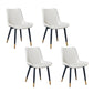Indoor Scandinavian Side Chair Metal Upholstered Solid Back Dining Room Chair Textured White 4 Piece Set Brass Gold Clearhalo ' kitchen&dining_furn' 'Dining Chairs' 'Dining Tables & Seating' 'dining_chair' 'furn' 'furn_dining_chair' 'Furniture' 'furniture_dining_chair' 'Kitchen & Dining Furniture' 'kitchen' 4066400