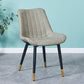 Indoor Scandinavian Side Chair Metal Upholstered Solid Back Dining Room Chair Light Gray 1 Piece Brass Gold Clearhalo ' kitchen&dining_furn' 'Dining Chairs' 'Dining Tables & Seating' 'dining_chair' 'furn' 'furn_dining_chair' 'Furniture' 'furniture_dining_chair' 'Kitchen & Dining Furniture' 'kitchen' 4066410