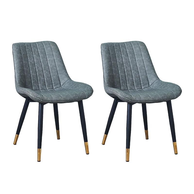 Indoor Scandinavian Side Chair Metal Upholstered Solid Back Dining Room Chair Dark Gray 2 Piece Set Brass Gold Clearhalo ' kitchen&dining_furn' 'Dining Chairs' 'Dining Tables & Seating' 'dining_chair' 'furn' 'furn_dining_chair' 'Furniture' 'furniture_dining_chair' 'Kitchen & Dining Furniture' 'kitchen' 4066414