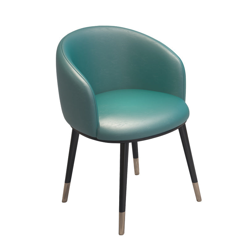 Scandinavian Style Metal Chair Solid Back Side Kitchen Dining Room Chairs Set Lake Blue 1 Piece Clearhalo ' kitchen&dining_furn' 'Dining Chairs' 'Dining Tables & Seating' 'dining_chair' 'furn' 'furn_dining_chair' 'Furniture' 'furniture_dining_chair' 'Kitchen & Dining Furniture' 'kitchen' 4066430