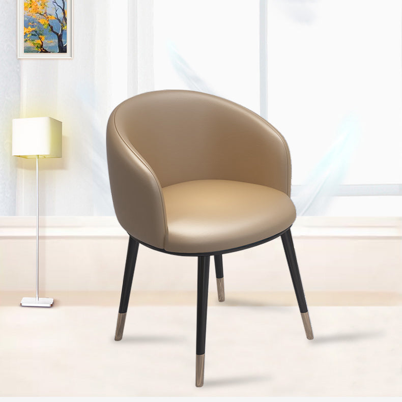 Scandinavian Style Metal Chair Solid Back Side Kitchen Dining Room Chairs Set Clearhalo ' kitchen&dining_furn' 'Dining Chairs' 'Dining Tables & Seating' 'dining_chair' 'furn' 'furn_dining_chair' 'Furniture' 'furniture_dining_chair' 'Kitchen & Dining Furniture' 'kitchen' 4066433