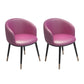 Scandinavian Style Metal Chair Solid Back Side Kitchen Dining Room Chairs Set Rose Red 2 Piece Set Clearhalo ' kitchen&dining_furn' 'Dining Chairs' 'Dining Tables & Seating' 'dining_chair' 'furn' 'furn_dining_chair' 'Furniture' 'furniture_dining_chair' 'Kitchen & Dining Furniture' 'kitchen' 4066436