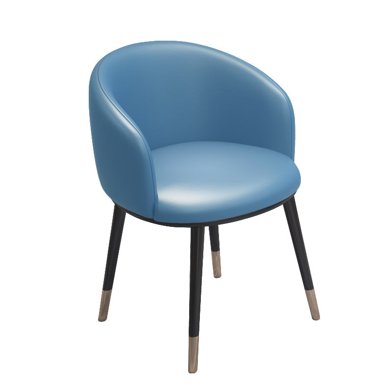 Scandinavian Style Metal Chair Solid Back Side Kitchen Dining Room Chairs Set Light Blue 1 Piece Clearhalo ' kitchen&dining_furn' 'Dining Chairs' 'Dining Tables & Seating' 'dining_chair' 'furn' 'furn_dining_chair' 'Furniture' 'furniture_dining_chair' 'Kitchen & Dining Furniture' 'kitchen' 4066438