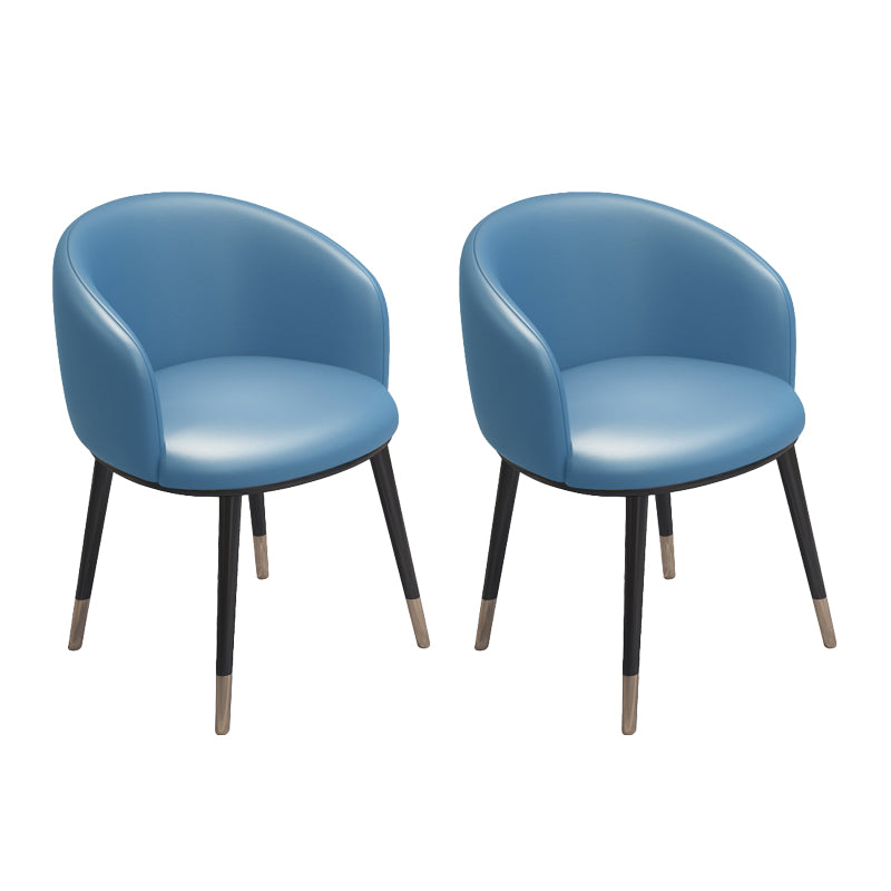 Scandinavian Style Metal Chair Solid Back Side Kitchen Dining Room Chairs Set Light Blue 2 Piece Set Clearhalo ' kitchen&dining_furn' 'Dining Chairs' 'Dining Tables & Seating' 'dining_chair' 'furn' 'furn_dining_chair' 'Furniture' 'furniture_dining_chair' 'Kitchen & Dining Furniture' 'kitchen' 4066439