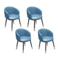 Scandinavian Style Metal Chair Solid Back Side Kitchen Dining Room Chairs Set Light Blue 4 Piece Set Clearhalo ' kitchen&dining_furn' 'Dining Chairs' 'Dining Tables & Seating' 'dining_chair' 'furn' 'furn_dining_chair' 'Furniture' 'furniture_dining_chair' 'Kitchen & Dining Furniture' 'kitchen' 4066440
