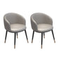 Scandinavian Style Metal Chair Solid Back Side Kitchen Dining Room Chairs Set Grey 2 Piece Set Clearhalo ' kitchen&dining_furn' 'Dining Chairs' 'Dining Tables & Seating' 'dining_chair' 'furn' 'furn_dining_chair' 'Furniture' 'furniture_dining_chair' 'Kitchen & Dining Furniture' 'kitchen' 4066442