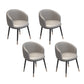 Scandinavian Style Metal Chair Solid Back Side Kitchen Dining Room Chairs Set Grey 4 Piece Set Clearhalo ' kitchen&dining_furn' 'Dining Chairs' 'Dining Tables & Seating' 'dining_chair' 'furn' 'furn_dining_chair' 'Furniture' 'furniture_dining_chair' 'Kitchen & Dining Furniture' 'kitchen' 4066443