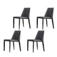 Metal Contemporary Dining Side Chair Dining Room Armless Solid Back Chair Grey 4 Piece Set Clearhalo ' kitchen&dining_furn' 'Dining Chairs' 'Dining Tables & Seating' 'dining_chair' 'furn' 'furn_dining_chair' 'Furniture' 'furniture_dining_chair' 'Kitchen & Dining Furniture' 'kitchen' 4066458