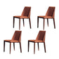 Metal Contemporary Dining Side Chair Dining Room Armless Solid Back Chair Orange 4 Piece Set Clearhalo ' kitchen&dining_furn' 'Dining Chairs' 'Dining Tables & Seating' 'dining_chair' 'furn' 'furn_dining_chair' 'Furniture' 'furniture_dining_chair' 'Kitchen & Dining Furniture' 'kitchen' 4066469