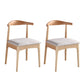 Indoor Scandinavian Side Chair Upholstered Open Back Wood Dining Room Chair Off-White 2 Piece Set Clearhalo ' kitchen&dining_furn' 'Dining Chairs' 'Dining Tables & Seating' 'dining_chair' 'furn' 'furn_dining_chair' 'Furniture' 'furniture_dining_chair' 'Kitchen & Dining Furniture' 'kitchen' 4066473