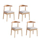 Indoor Scandinavian Side Chair Upholstered Open Back Wood Dining Room Chair Off-White 4 Piece Set Clearhalo ' kitchen&dining_furn' 'Dining Chairs' 'Dining Tables & Seating' 'dining_chair' 'furn' 'furn_dining_chair' 'Furniture' 'furniture_dining_chair' 'Kitchen & Dining Furniture' 'kitchen' 4066475