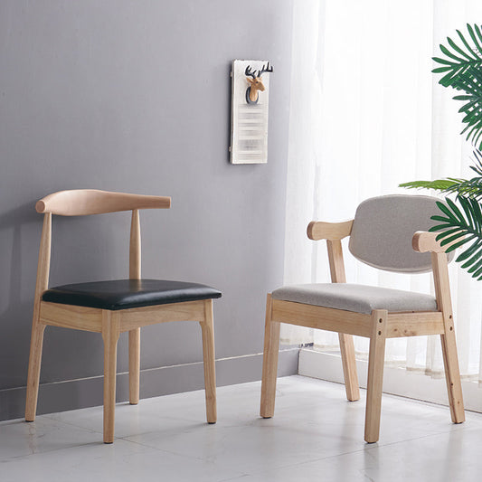 Indoor Scandinavian Side Chair Upholstered Open Back Wood Dining Room Chair Clearhalo ' kitchen&dining_furn' 'Dining Chairs' 'Dining Tables & Seating' 'dining_chair' 'furn' 'furn_dining_chair' 'Furniture' 'furniture_dining_chair' 'Kitchen & Dining Furniture' 'kitchen' 4066477