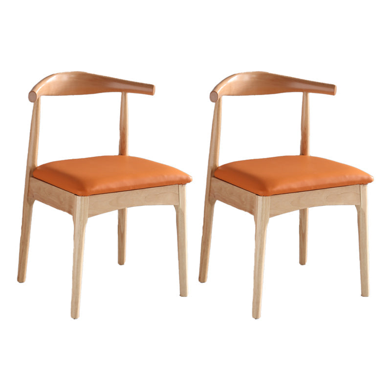 Indoor Scandinavian Side Chair Upholstered Open Back Wood Dining Room Chair Orange 2 Piece Set Clearhalo ' kitchen&dining_furn' 'Dining Chairs' 'Dining Tables & Seating' 'dining_chair' 'furn' 'furn_dining_chair' 'Furniture' 'furniture_dining_chair' 'Kitchen & Dining Furniture' 'kitchen' 4066480