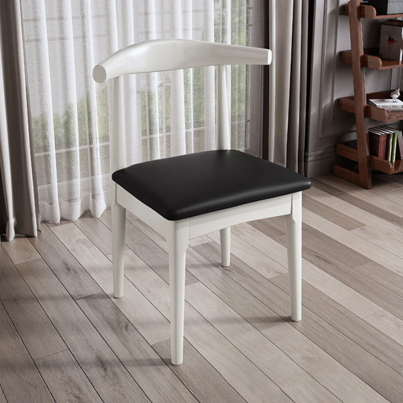 Indoor Scandinavian Side Chair Upholstered Open Back Wood Dining Room Chair Black White 1 Piece Clearhalo ' kitchen&dining_furn' 'Dining Chairs' 'Dining Tables & Seating' 'dining_chair' 'furn' 'furn_dining_chair' 'Furniture' 'furniture_dining_chair' 'Kitchen & Dining Furniture' 'kitchen' 4066483