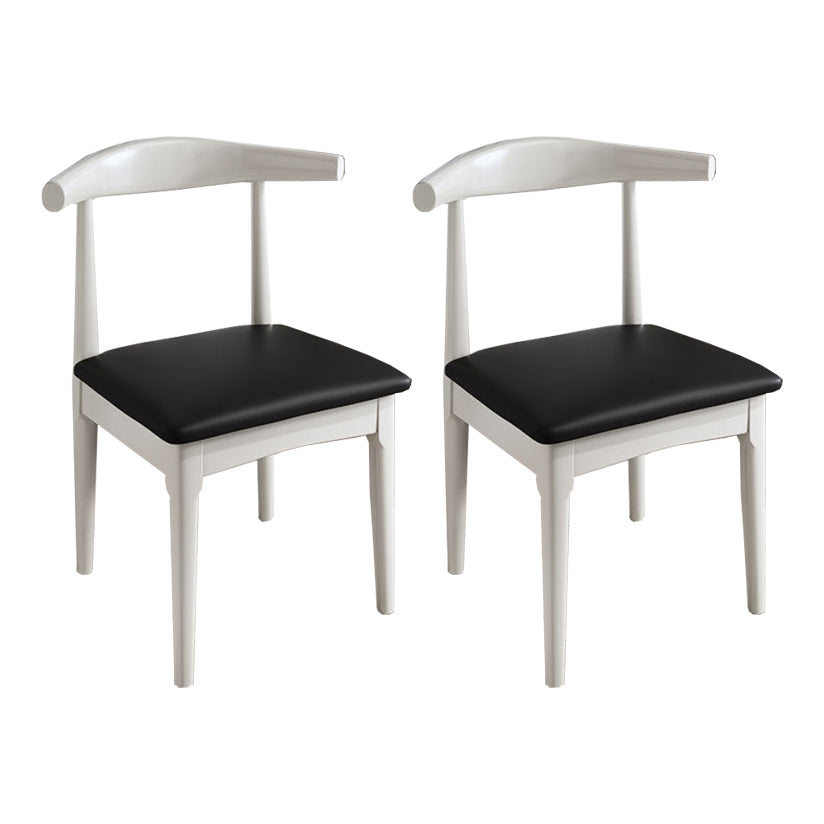 Indoor Scandinavian Side Chair Upholstered Open Back Wood Dining Room Chair Black White 2 Piece Set Clearhalo ' kitchen&dining_furn' 'Dining Chairs' 'Dining Tables & Seating' 'dining_chair' 'furn' 'furn_dining_chair' 'Furniture' 'furniture_dining_chair' 'Kitchen & Dining Furniture' 'kitchen' 4066486