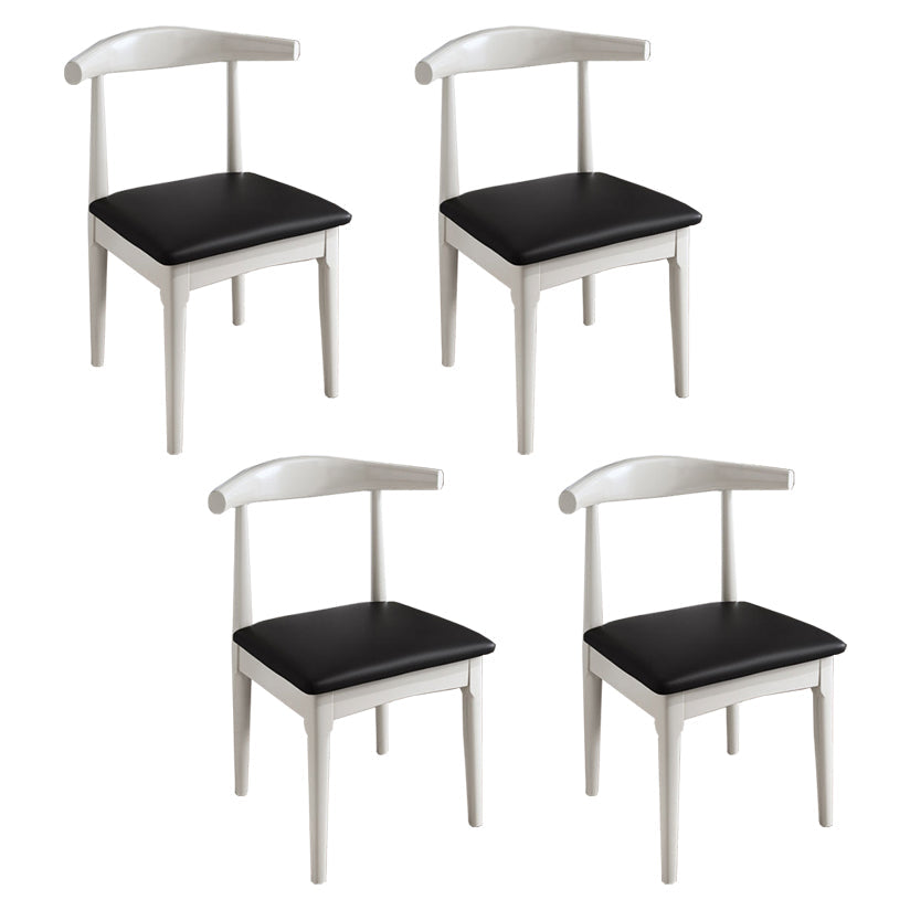 Indoor Scandinavian Side Chair Upholstered Open Back Wood Dining Room Chair Black White 4 Piece Set Clearhalo ' kitchen&dining_furn' 'Dining Chairs' 'Dining Tables & Seating' 'dining_chair' 'furn' 'furn_dining_chair' 'Furniture' 'furniture_dining_chair' 'Kitchen & Dining Furniture' 'kitchen' 4066488